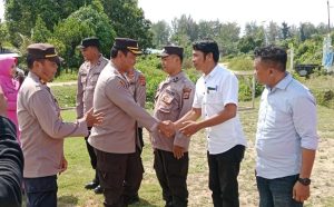 Kapolres Aceh Singkil AKBP Suprihatiyanto, Lakukan Kunjungan Kerja di Polsek Kuala Baru.Rabu,24 Januari 2024. Foto: Personil Polsek Kuala Baru